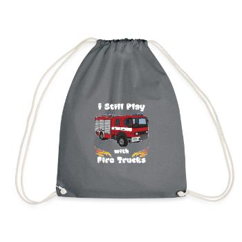 Fire department design - Drawstring Bag - grey - Front