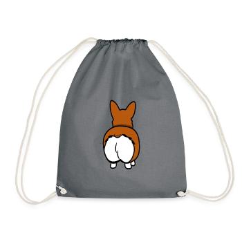 Funny dog lover t-shirt gift ideas - Drawstring Bag - grey - Front