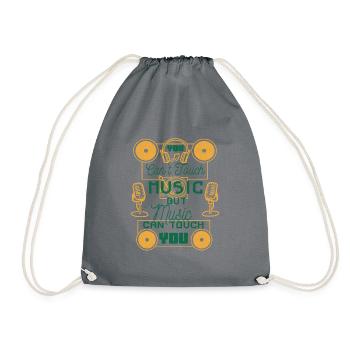 Cadeau de festival de musique techno hip-hop électro - Sac de sport léger - gris - Devant