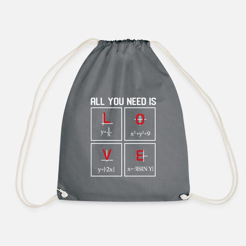 Math Design - Drawstring Bag - grey