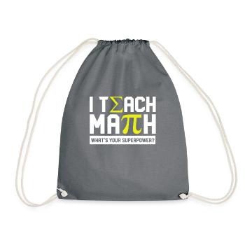 Math Design - Drawstring Bag - grey - Front