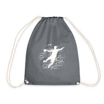 Handball Handball Shirt Circular Runner Throw Gift - Drawstring Bag - grey - Front