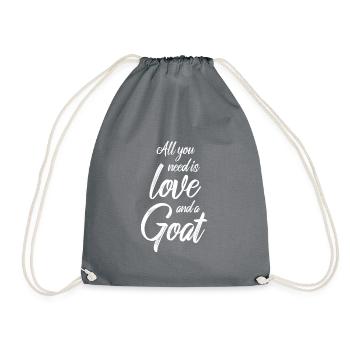 Goat goat - Drawstring Bag - grey - Front