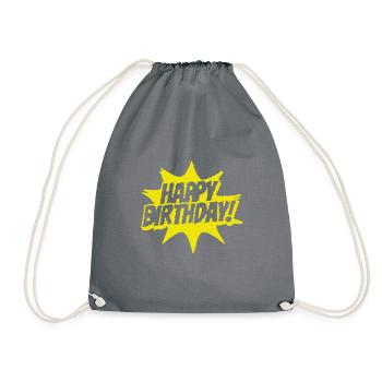 Joyeux anniversaire - Sac de sport léger - gris - Devant