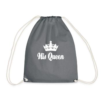 Partnershirt His Queen - Saint Valentin’s Cadeau - Sac de sport léger - gris - Devant