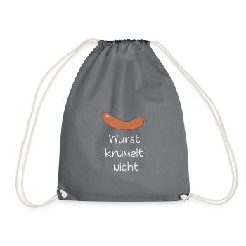 Sausage does not crumble butcher butcher butcher butcher - Drawstring Bag - grey - Front