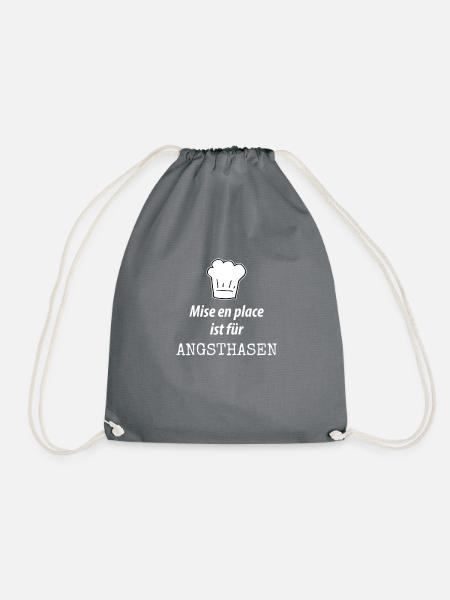 Koch Köchin Geschenk Gastronomie Spruch lustig - Turnbeutel - Grau