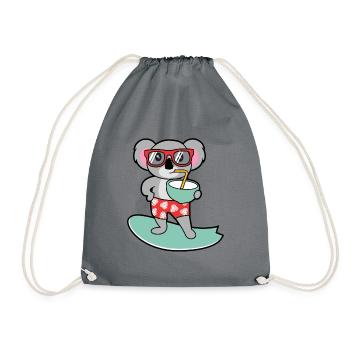 Koala bear - Drawstring Bag - grey - Front