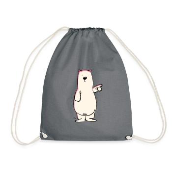 Tee shirt Ours polaire - Sac de sport léger - gris - Devant