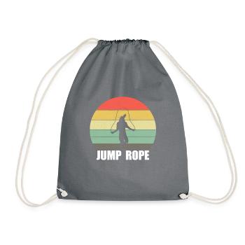 Saut à la corde à sauter Saut Vintage Retro - Sac de sport léger - gris - Devant