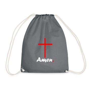 Amen - Turnbeutel - Grau - Vorne