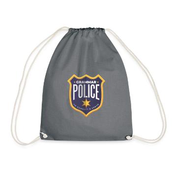 Police de grammaire - Sac de sport léger - gris - Devant