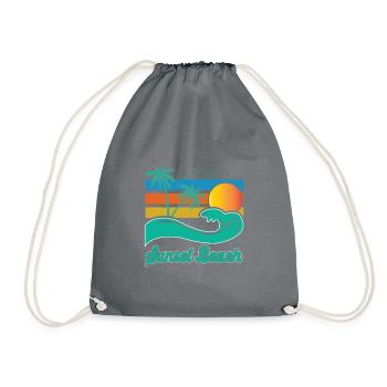 cool retro design great gift; Gift - Drawstring Bag - grey - Front