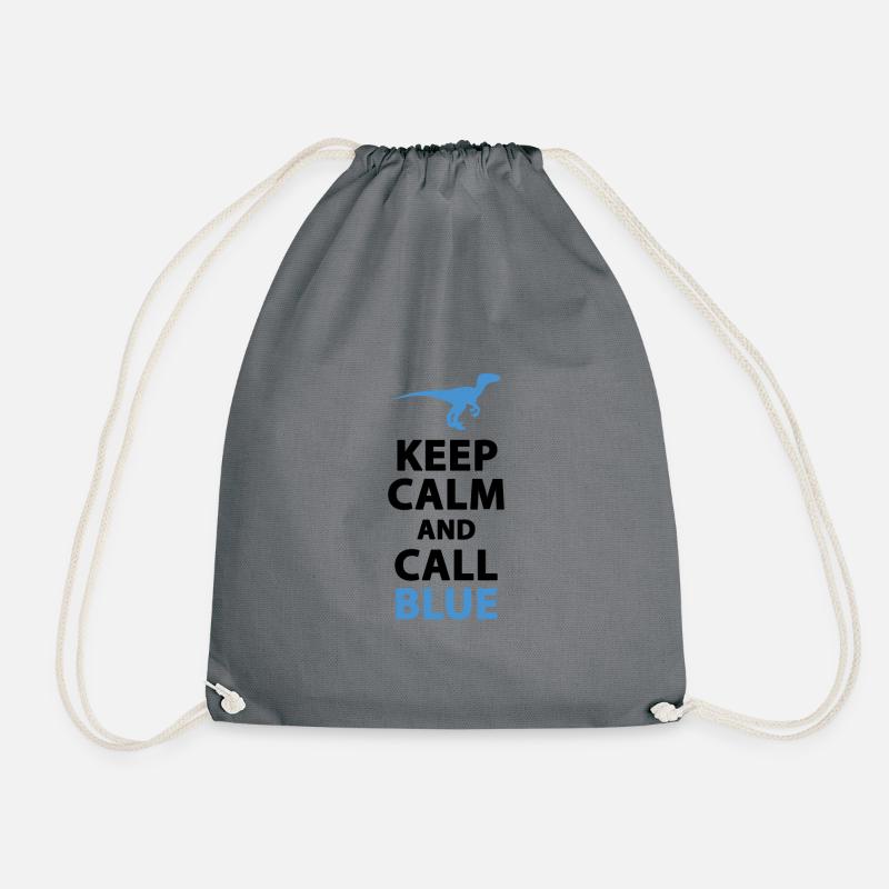 Keep Calm und Call Blue | Raptor - Turnbeutel - Grau