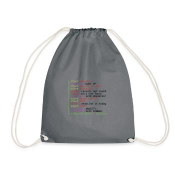 Monday Programmer - Drawstring Bag - grey - Front