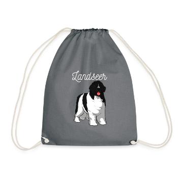 Landseer Dog Dog Race Chien Cadeau - Sac de sport léger - gris - Devant