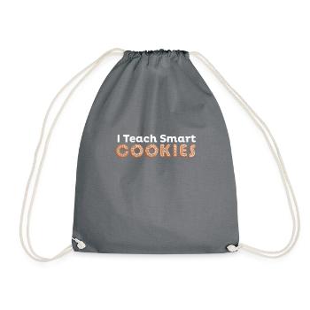 I Teach Smart Cookies design | Funny Teacher - Drawstring Bag - grey - Front