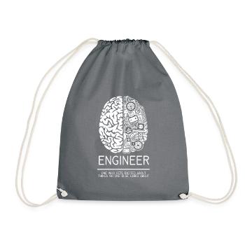 engineer - Drawstring Bag - grey - Front