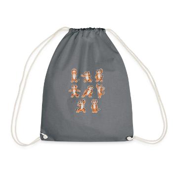 Arts martiaux de Tai Chi Chuan Tigre TShirt Taijiquan - Sac de sport léger - gris - Devant
