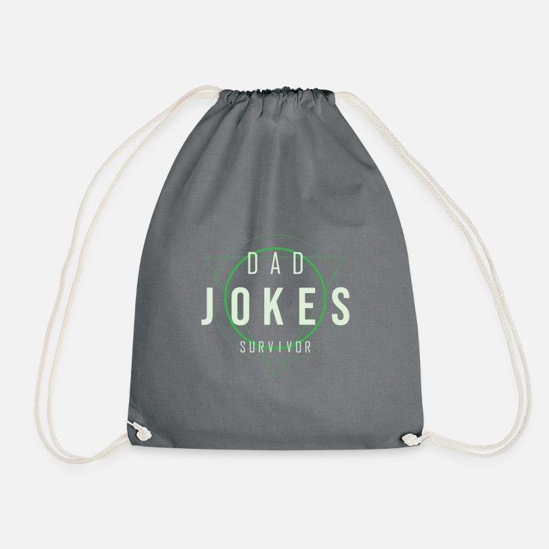Dad jokes - Drawstring Bag - grey