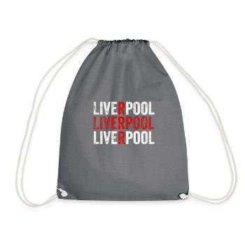 Liverpool product | Liverpool England Flag design - Drawstring Bag - grey - Front