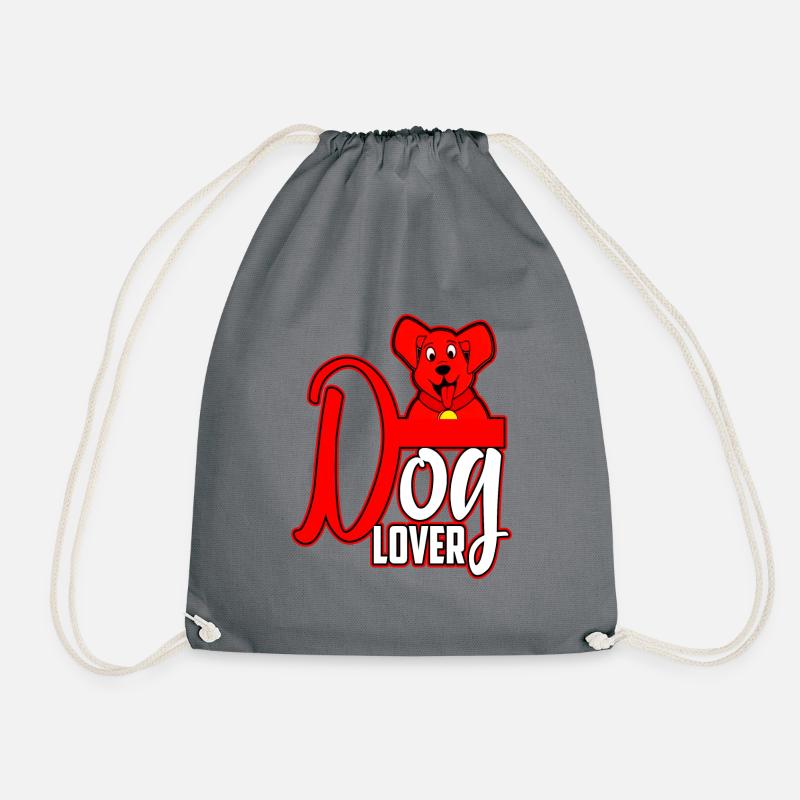 Dog Lover - Drawstring Bag - grey