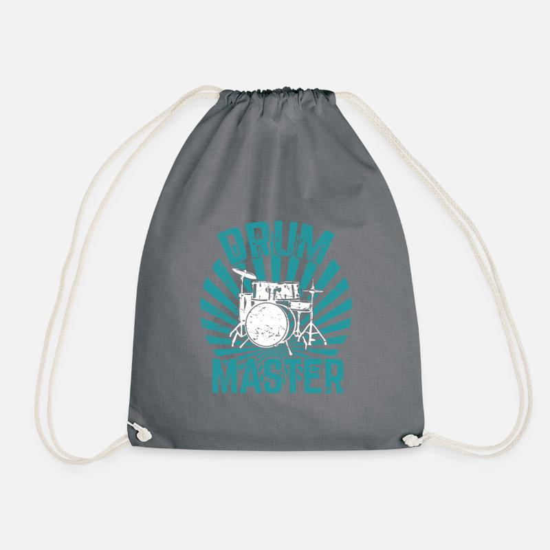 Drummer Drummer Drummer Percussion - Drawstring Bag - grey