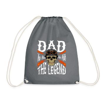 Dad The Man The Myth The Legend design Gift for - Drawstring Bag - grey - Front