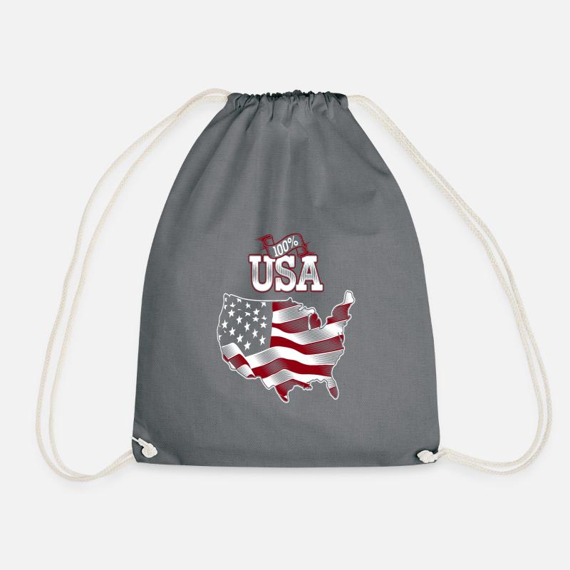 100% USA - Turnbeutel - Grau