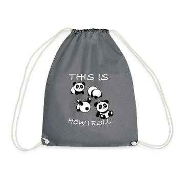 Panda bear panda bear - Drawstring Bag - grey - Front
