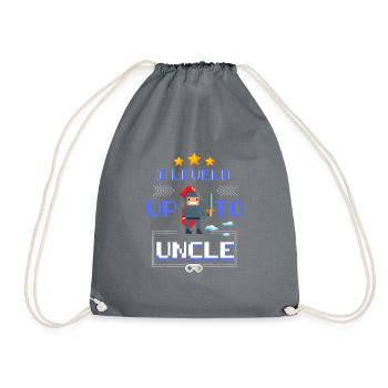 J'ai nivelé à oncle - je vais cadeau oncle - Sac de sport léger - gris - Devant