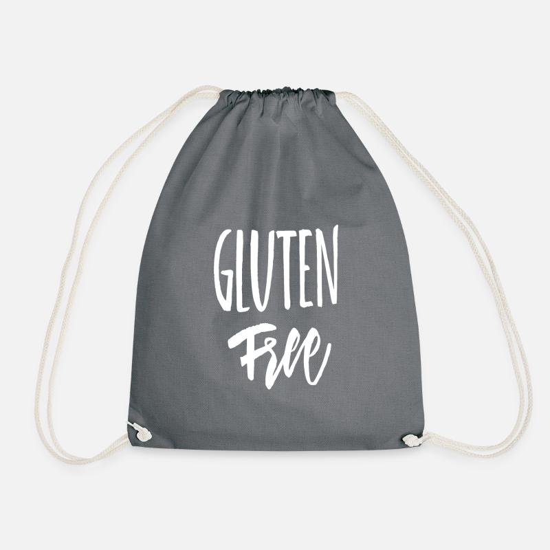 GLUTEN FREE - Drawstring Bag - grey