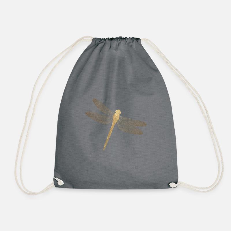 Libelle Gold - Turnbeutel - Grau