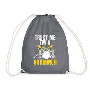 Trust me I'm a drummer Schlagzeuger Schlagzeug - Sac de sport léger - gris - Devant