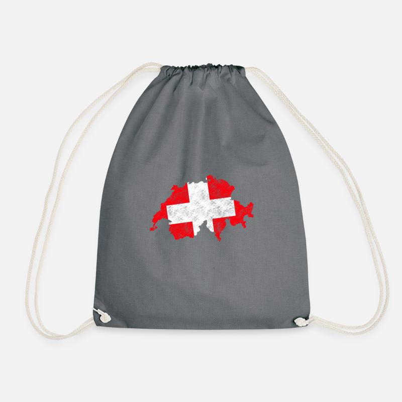 Schweiz Retro - Turnbeutel - Grau