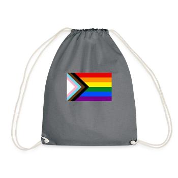 Pride Progress LGBT Transgender Queer - Turnbeutel - Grau - Vorne