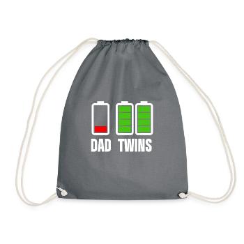 Papa jumeaux papa jumeaux double batterie batterie - Sac de sport léger - gris - Devant