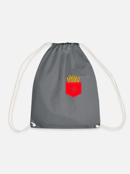 (Fries in der Tasche) - Turnbeutel - Grau