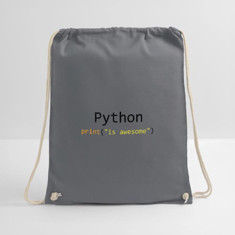 Python is awesome Drawstring Bag