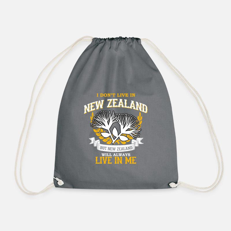 New Zealand - Drawstring Bag - grey