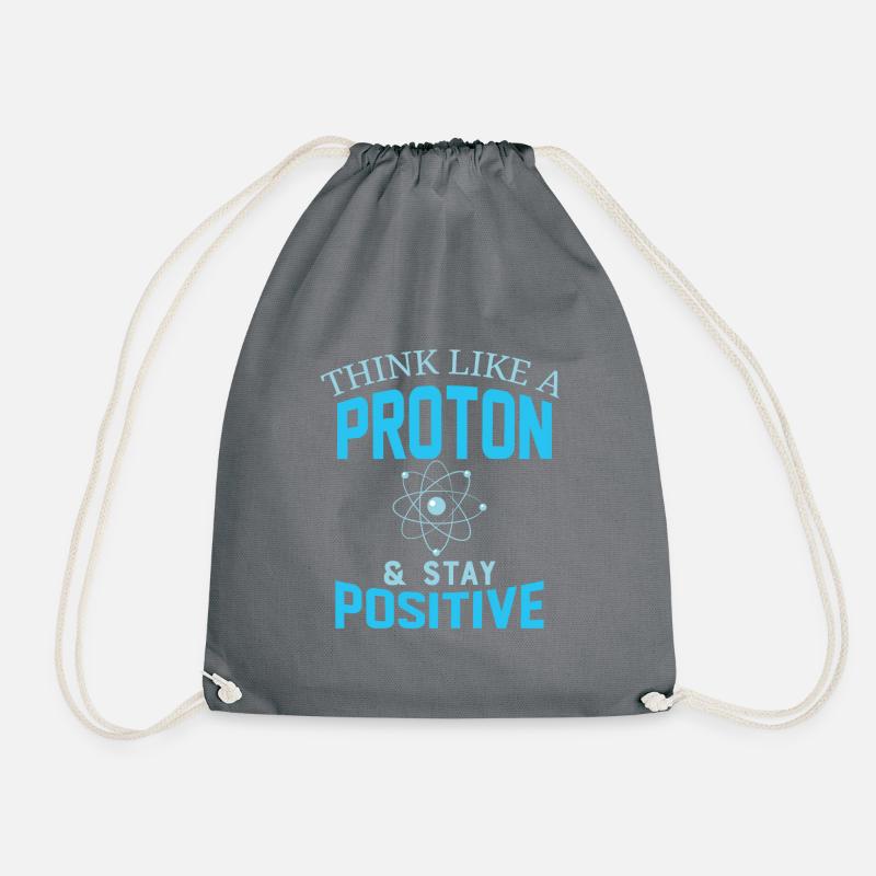 Proton Positiv Spruch lustig - Turnbeutel - Grau