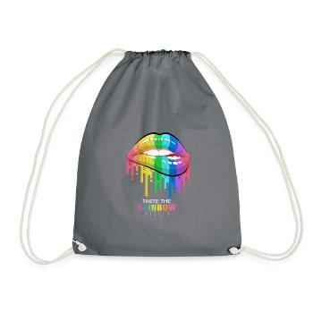 Taste the rainbow - Drawstring Bag - grey - Front