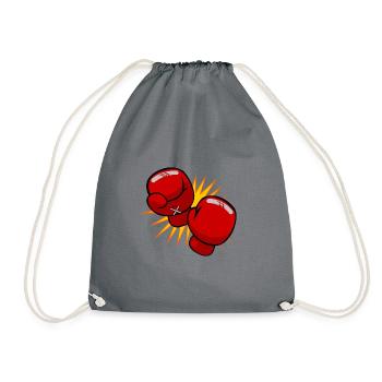 Boxing Gloves - Drawstring Bag - grey - Front