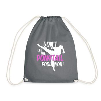 fille de karaté - Sac de sport léger - gris - Devant