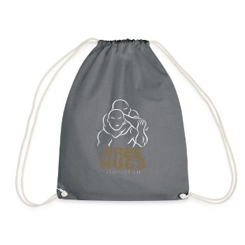 Brazilian Jiu-Jitsu Free Hugs Lu - Drawstring Bag - grey - Front