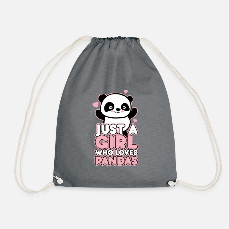 panda mädchen - Turnbeutel - Grau
