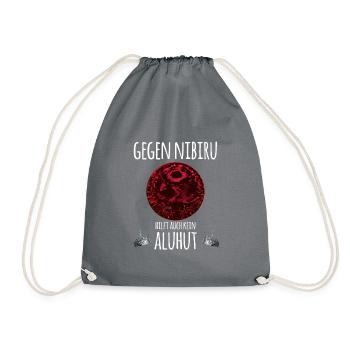 Nibiru Ironisch Anti Verschwörungstheorie Geschenk - Turnbeutel - Grau - Vorne