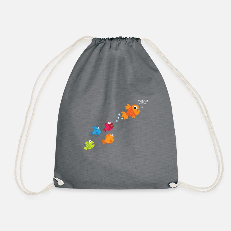 Poisson pêche enfants péter chiots - Sac de sport léger - gris