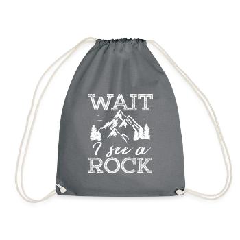 geography - Drawstring Bag - grey - Front