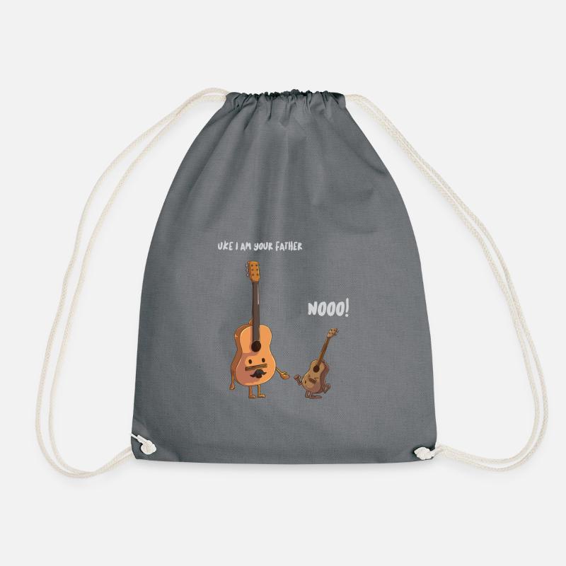 Ukulele Uke guitar guitarist guitarist - Drawstring Bag - grey
